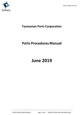Tasports Ports Procedures Manual 3.4 MB