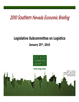 2010 Southern Nevada Economic Briefing