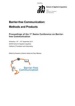 Barrier-Free Communication: Methods and Products