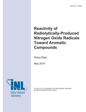 Reactivity of Radiolytically-Produced Nitrogen Oxide Radicals Toward Aromatic Compounds