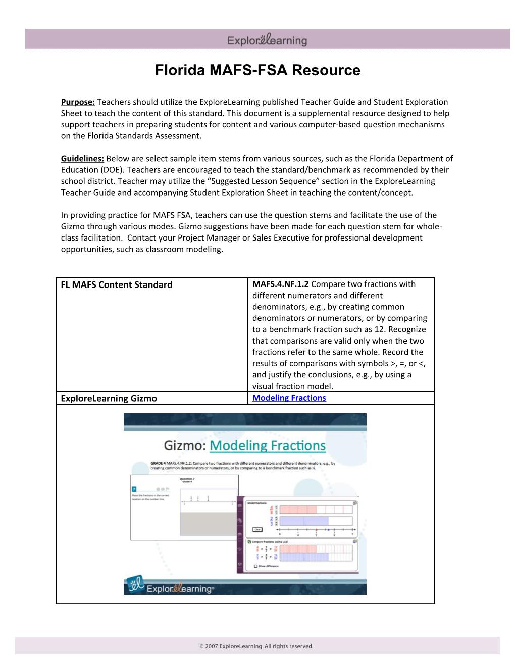 Florida MAFS-FSA Resource