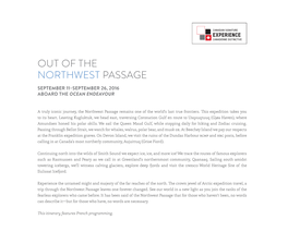 Out of the Northwest Passage