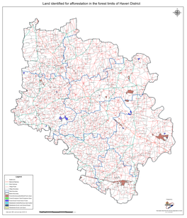 Land Identified for Afforestation in the Forest Limits of Haveri District Μ