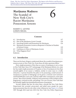 Marijuana Madness the Scandal of New York City's Racist Marijuana