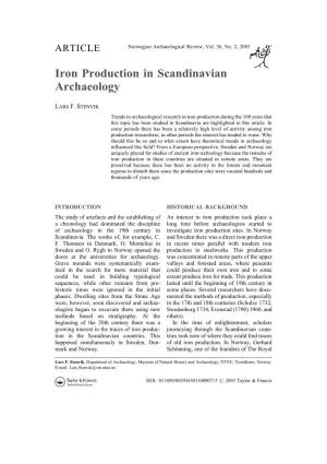 Iron Production in Scandinavian Archaeology