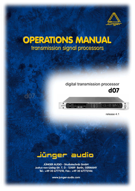 Digital Transmission Processor D07