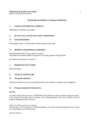 SUMMARY of PRODUCT CHARACTERISTICS 2.1 General Description 2.2 Qualitative and Quantitative Composition