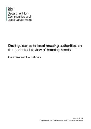 Draft Guidance to Local Housing Authorities on the Periodical Review of Housing Needs