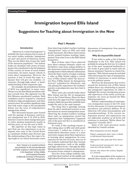 Immigration Beyond Ellis Island