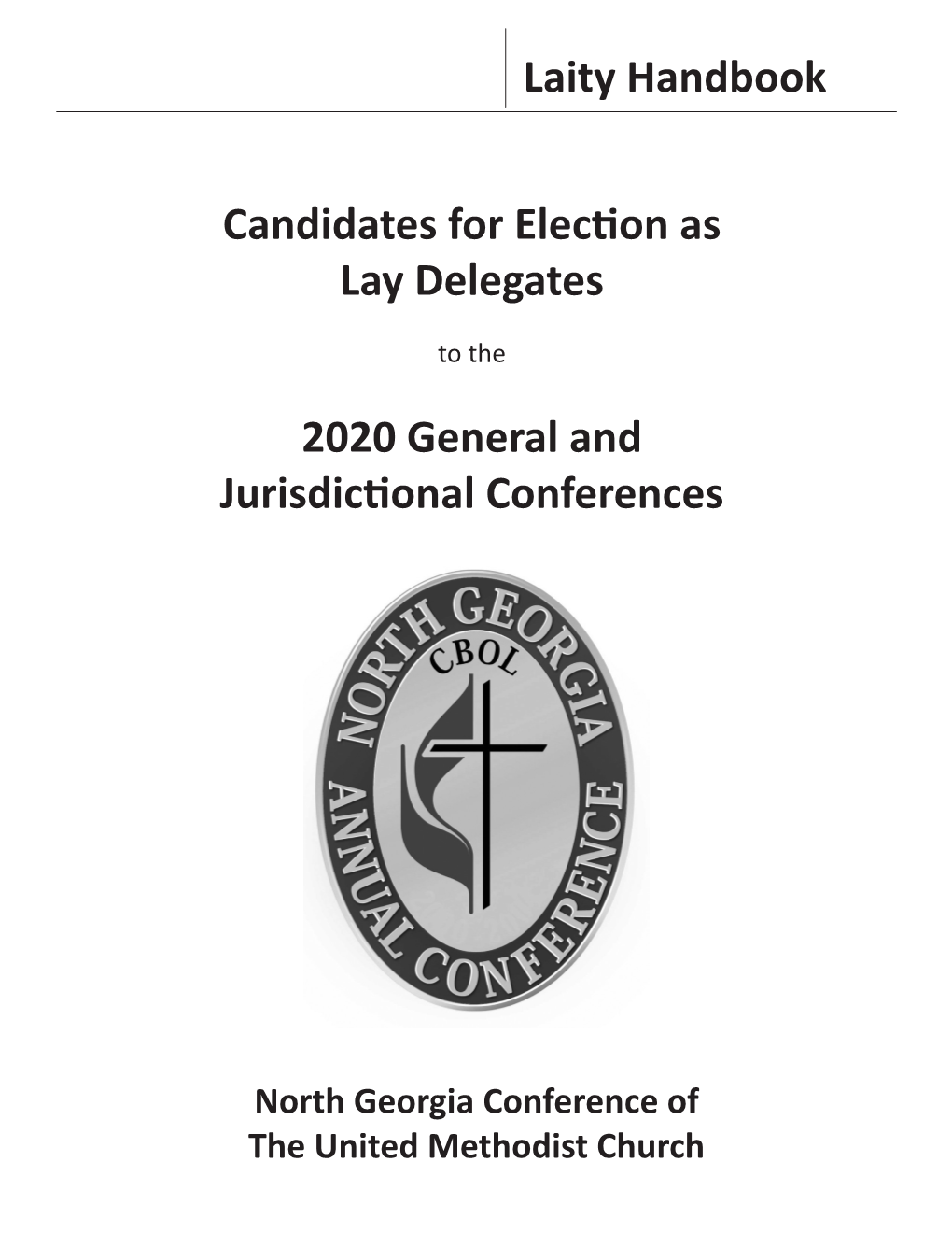 Laity Handbook Candidates for Election As Lay Delegates 2020