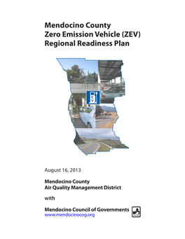 Mendocino County Zero Emission Vehicle (ZEV) Regional Readiness Plan