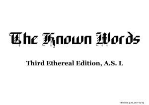 The Known Words