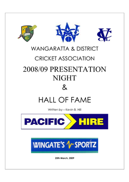 2008.09 WDCA Hall of Fame Inductees