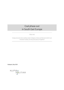 Coal Phase-Out in South East Europe