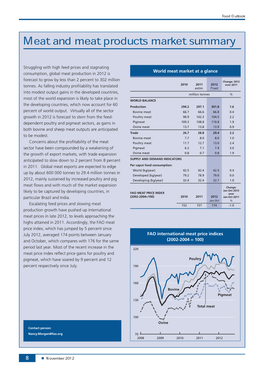 Meat and Meat Products Market Summary