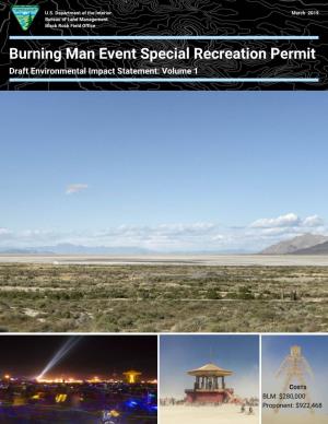 Burning Man Event Special Recreation Permit Draft Environmental Impact Statement: Volume 1