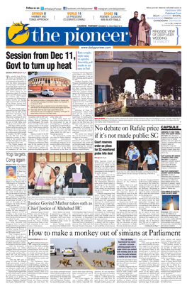 Session from Dec 11, Govt to Turn up Heat
