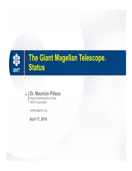 The Giant Magellan Telescope. Status