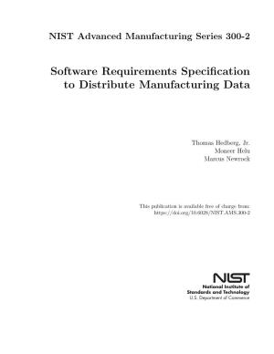 Software Requirements Specification to Distribute Manufacturing Data