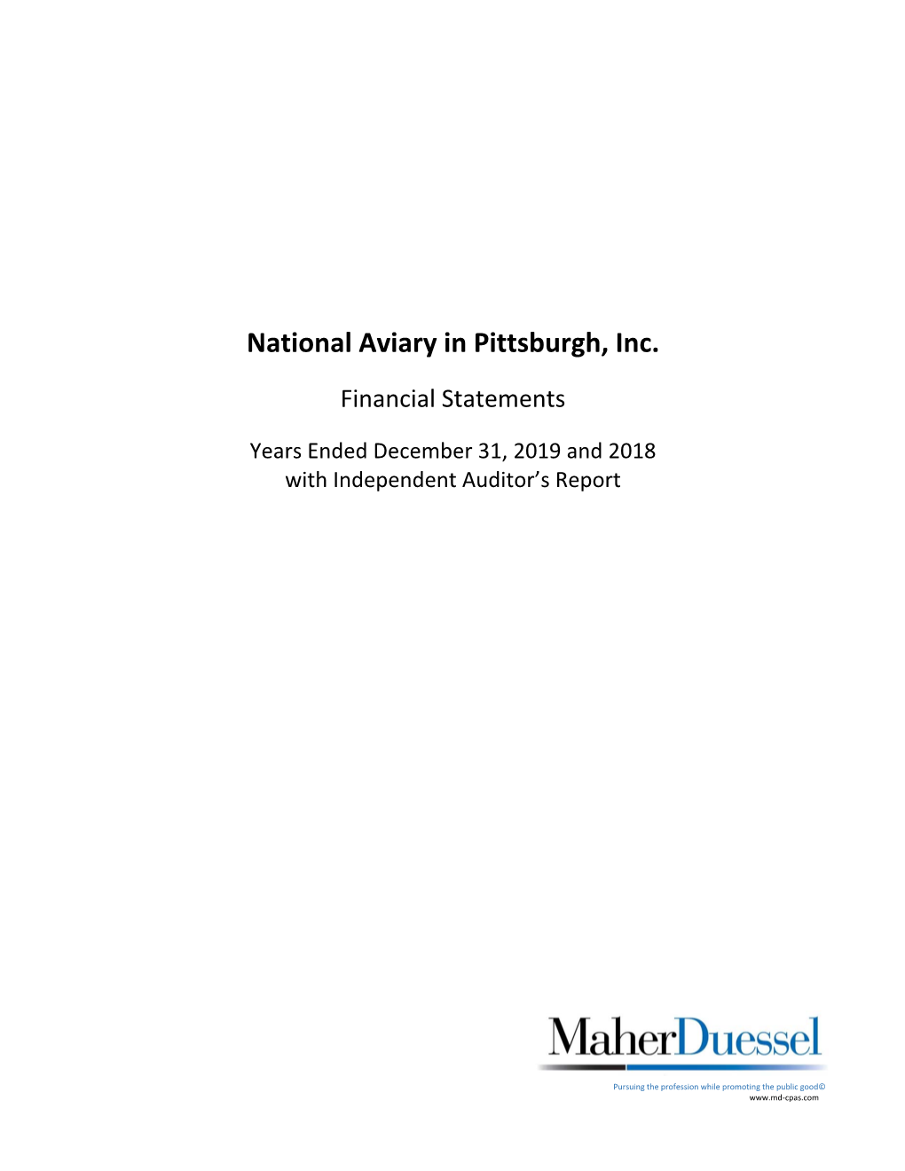 National Aviary Audit Report 2019