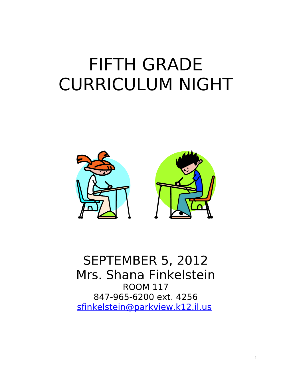 Curriculum Night s1