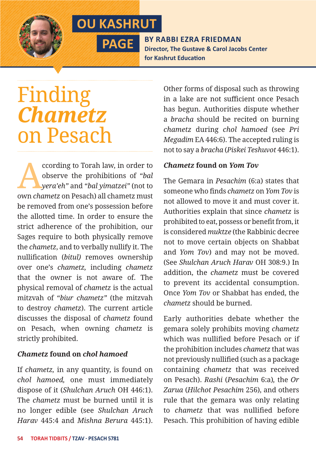 Finding Chametz on Pesach