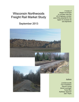 Wisconsin Northwoods Freight Rail Market Study Page 2 of 60