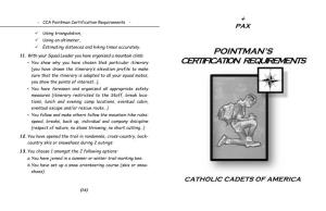 CCA.Pointman Certification Requirements (Just Tests)