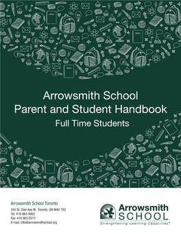 Arrowsmith School Parent and Student Handbook Full Time Students