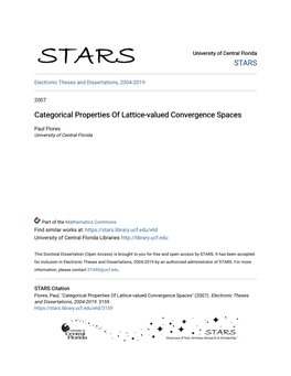 Categorical Properties of Lattice-Valued Convergence Spaces