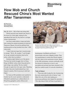 How Mob and Church Rescued China's Most Wanted After Tiananmen