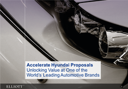 Accelerate Hyundai Proposals Unlocking Value at One of the World’S Leading Automotive Brands