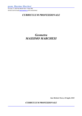 Geometra MASSIMO MARCHESI