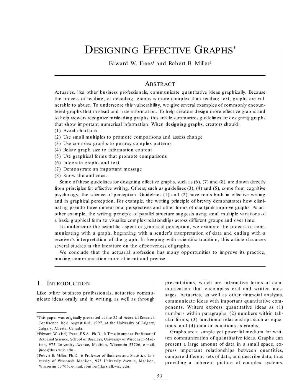 NAAJ Vol. 2. No. 2 April 1998 Designing Effective Graphs