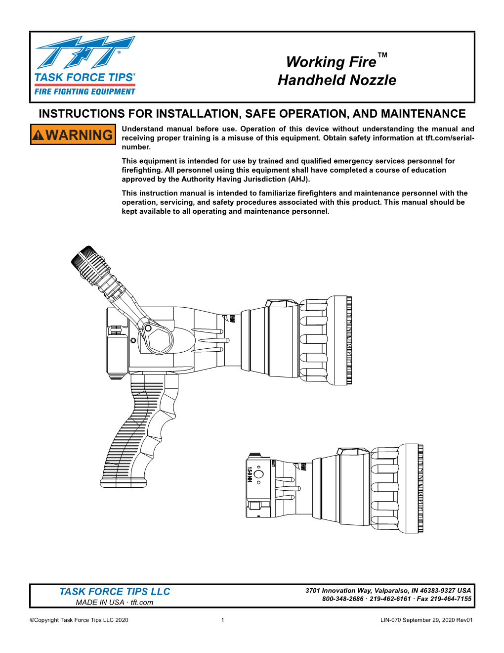 Working Fire Nozzle Manual