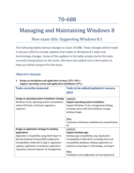 70-688 Managing and Maintaining Windows 8