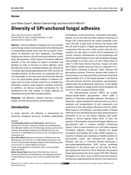 Diversity of GPI-Anchored Fungal Adhesins