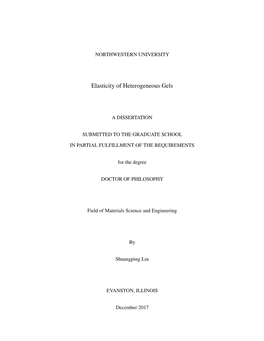 Elasticity of Heterogeneous Gels