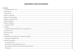 Agriculture and Environment