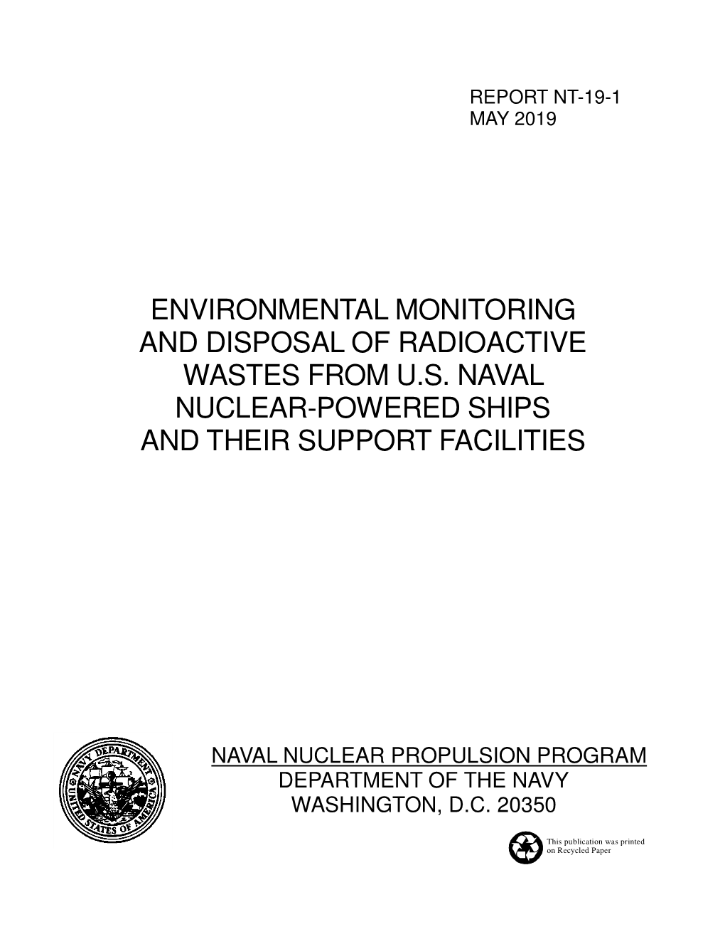 Environmental Monitoring and Disposal of Radioactive Wastes from U.S