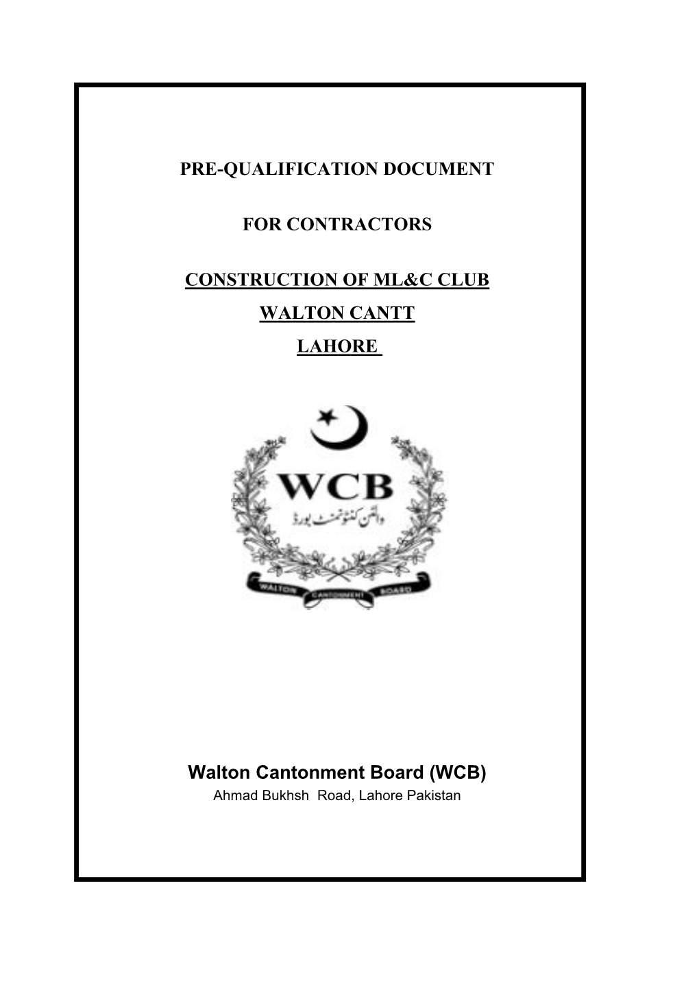 Pre-Qualification-Of-Contractor-For-Club