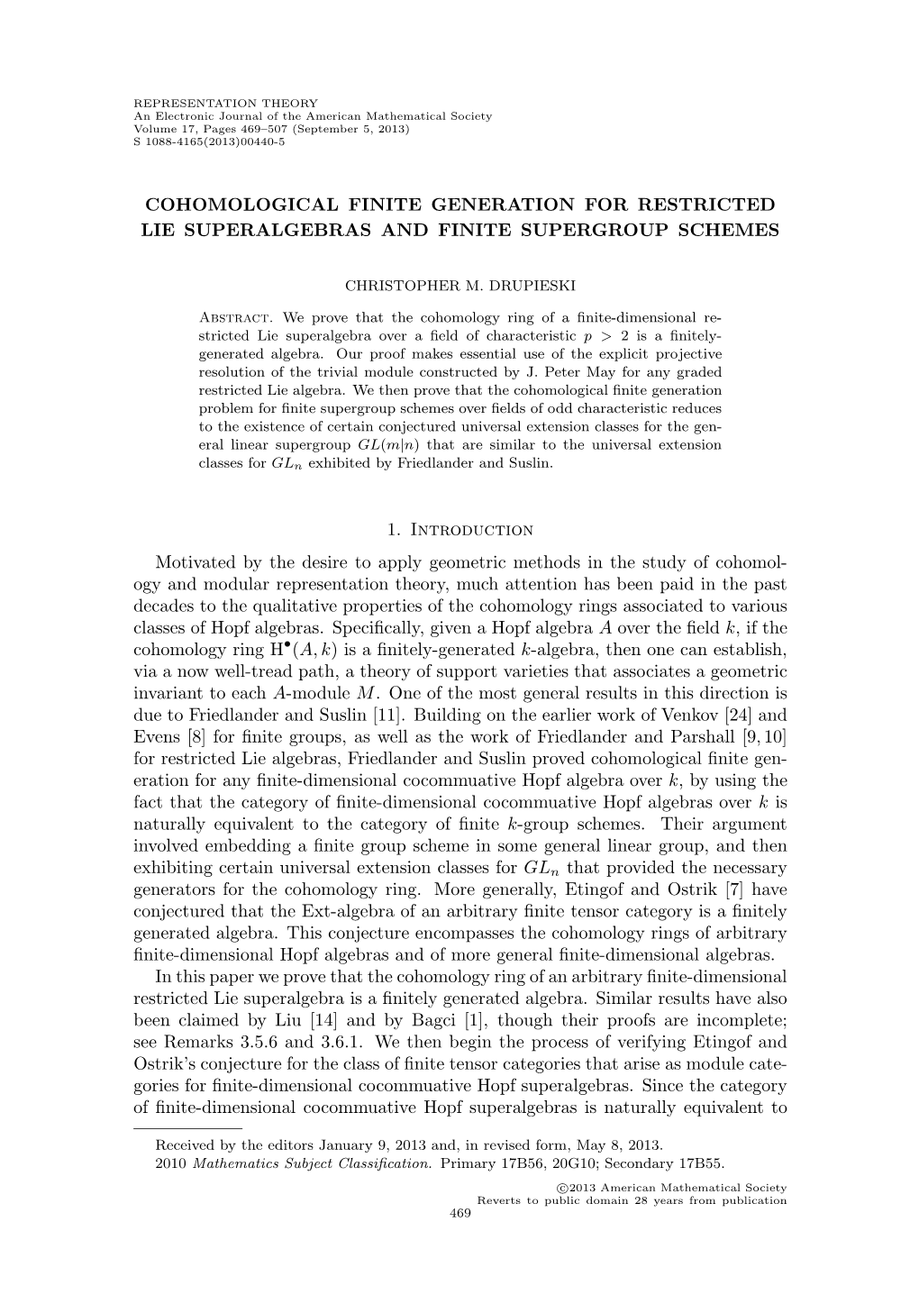 Cohomological Finite Generation for Restricted Lie Superalgebras and Finite Supergroup Schemes