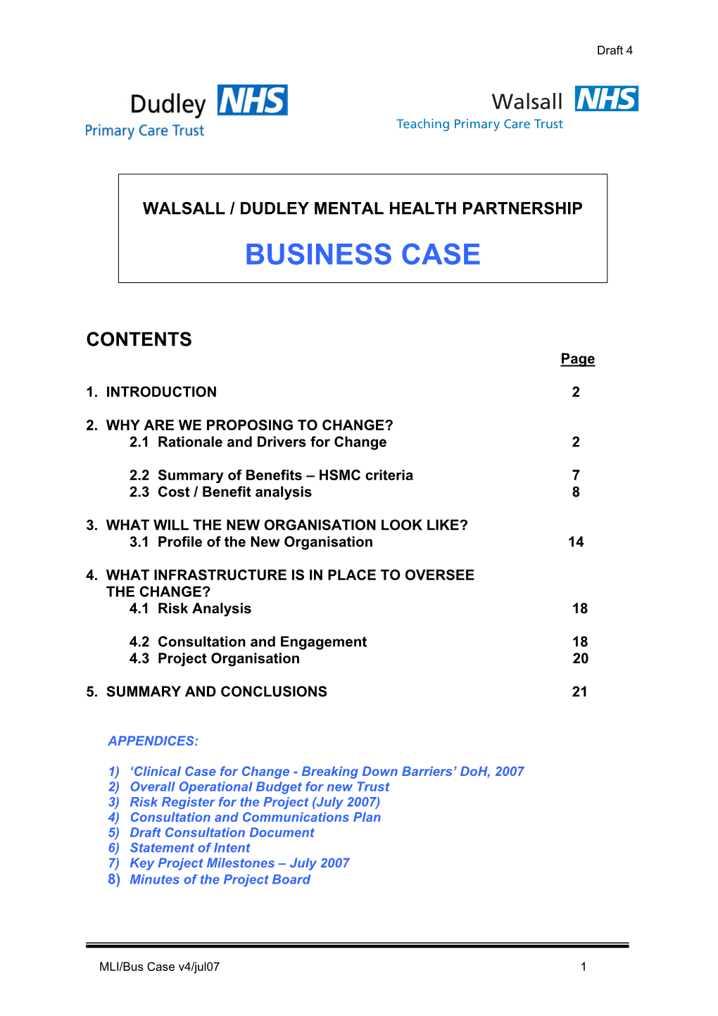 Walsall / Dudley Mental Health Partnership