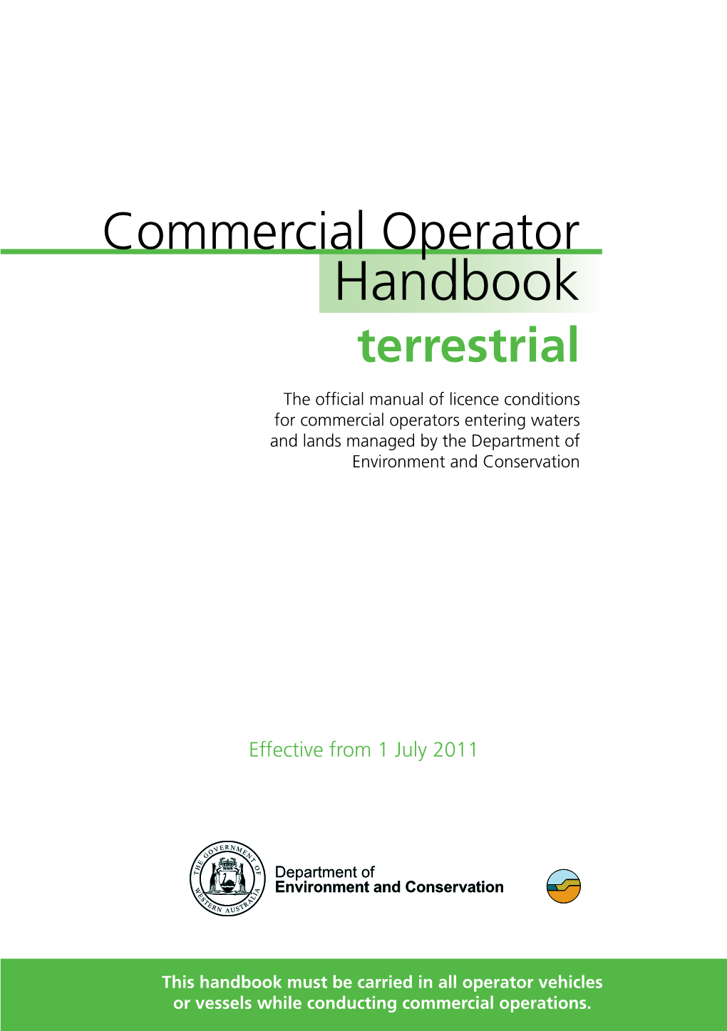 Commercial Operator Handbook Terrestrial