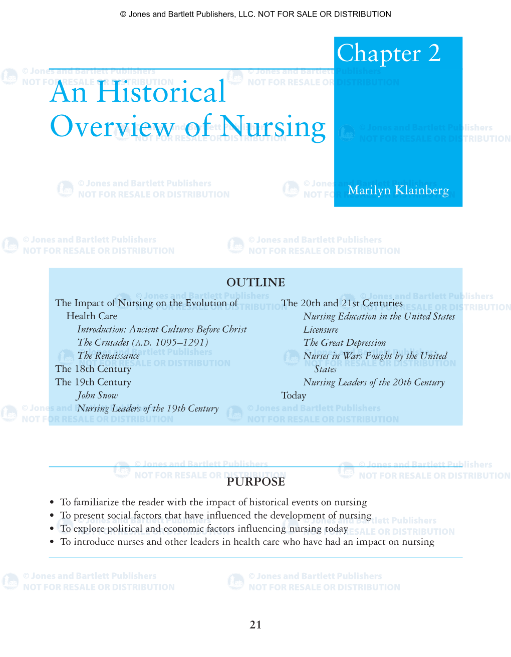 An Historical Overview of Nursing