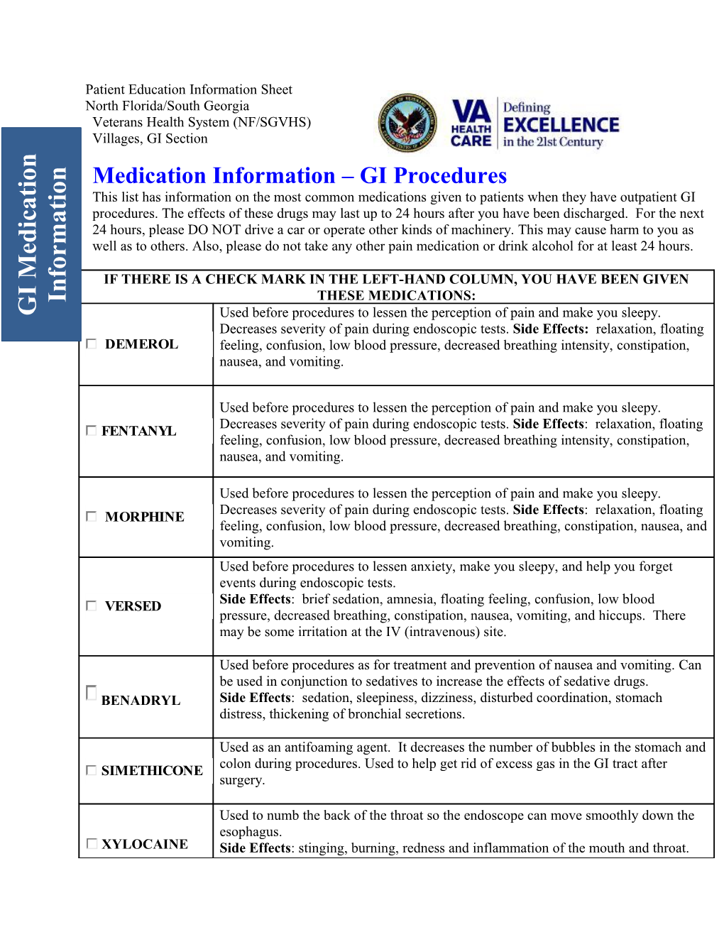 Medication Information - GI Procedures