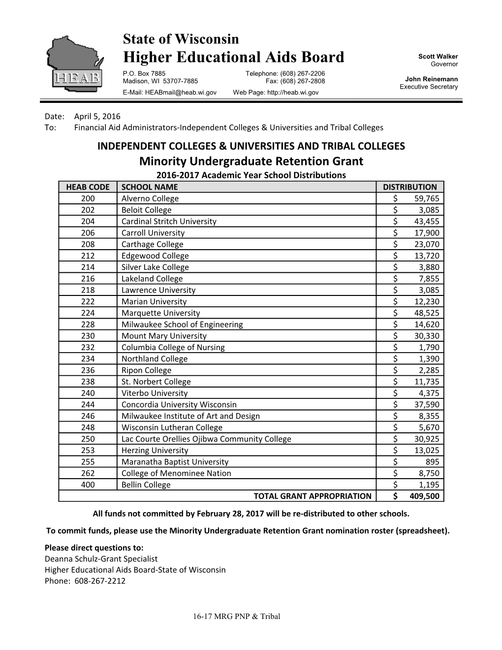 Independent Colleges & Universities and Tribal Colleges