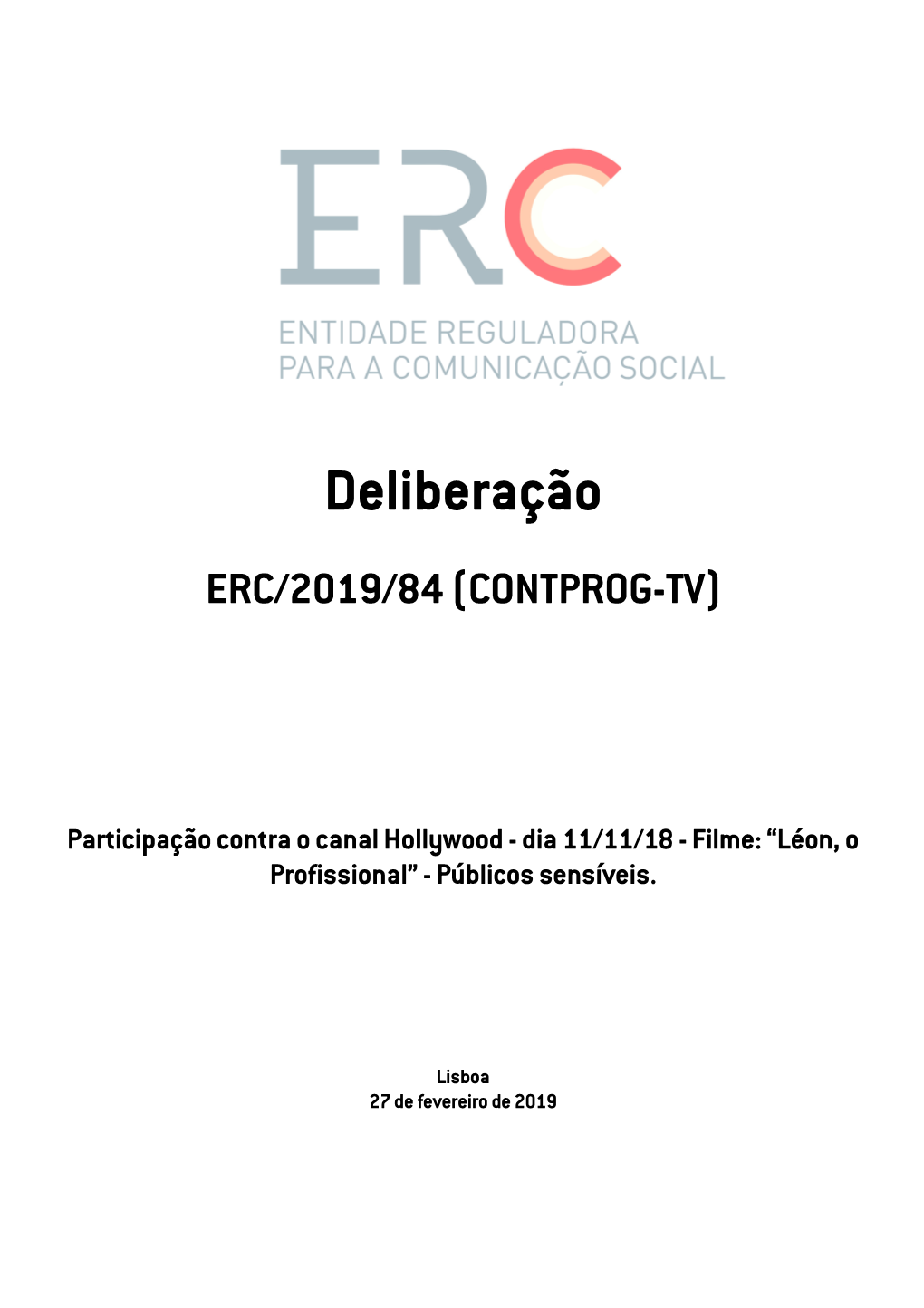 Deliberação ERC/2019/84 (CONTPROG-TV)