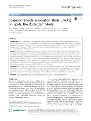 Epigenome-Wide Association Study (EWAS) on Lipids: the Rotterdam Study Kim V