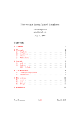 How to Not Invent Kernel Interfaces